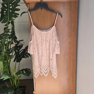 Alya Pink Asymmetrical Ruffled Camisole